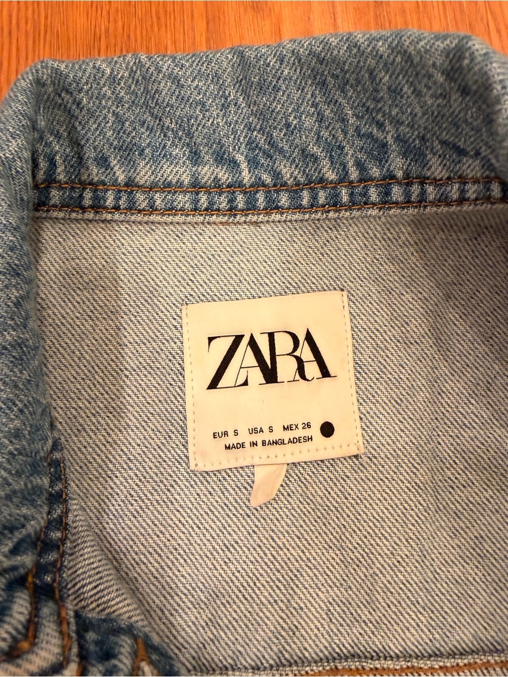 Zara Light Blue Denim Belted Jacket - Picture 3 of 4